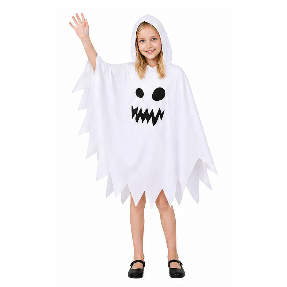 Cape Fantôme Blanc à Capuche Phosphorescente – vue 4
