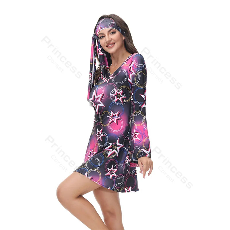 Robe Disco Années 70 Sexy avec Bandeau – vue 22