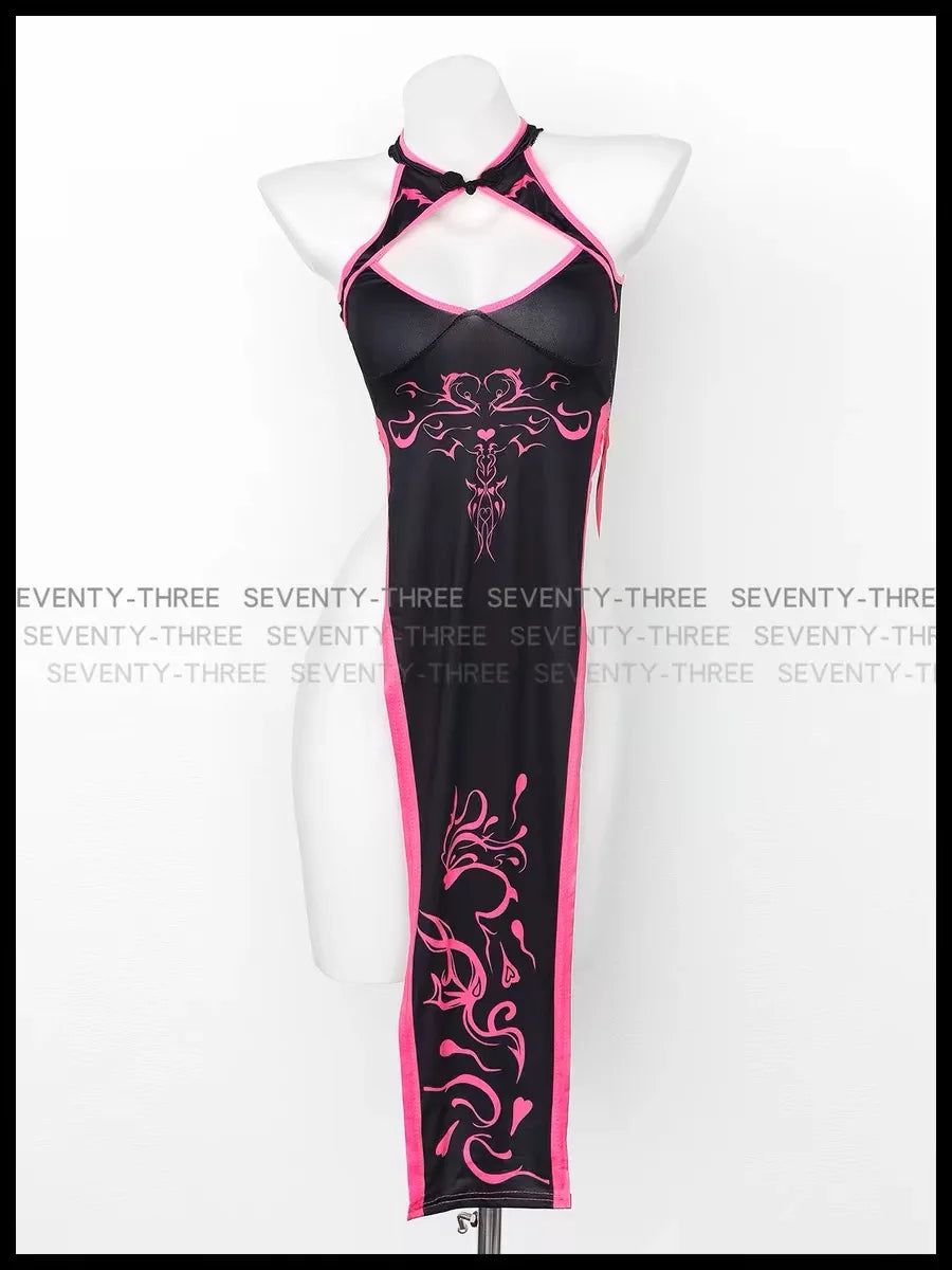 Robe Fendue Diablesse Sexy – vue 5