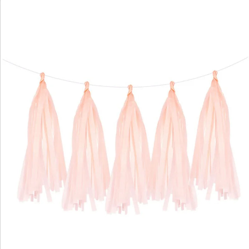 Guirlande Rideau Pompons Papier de Soie Décoration Fête – vue 19