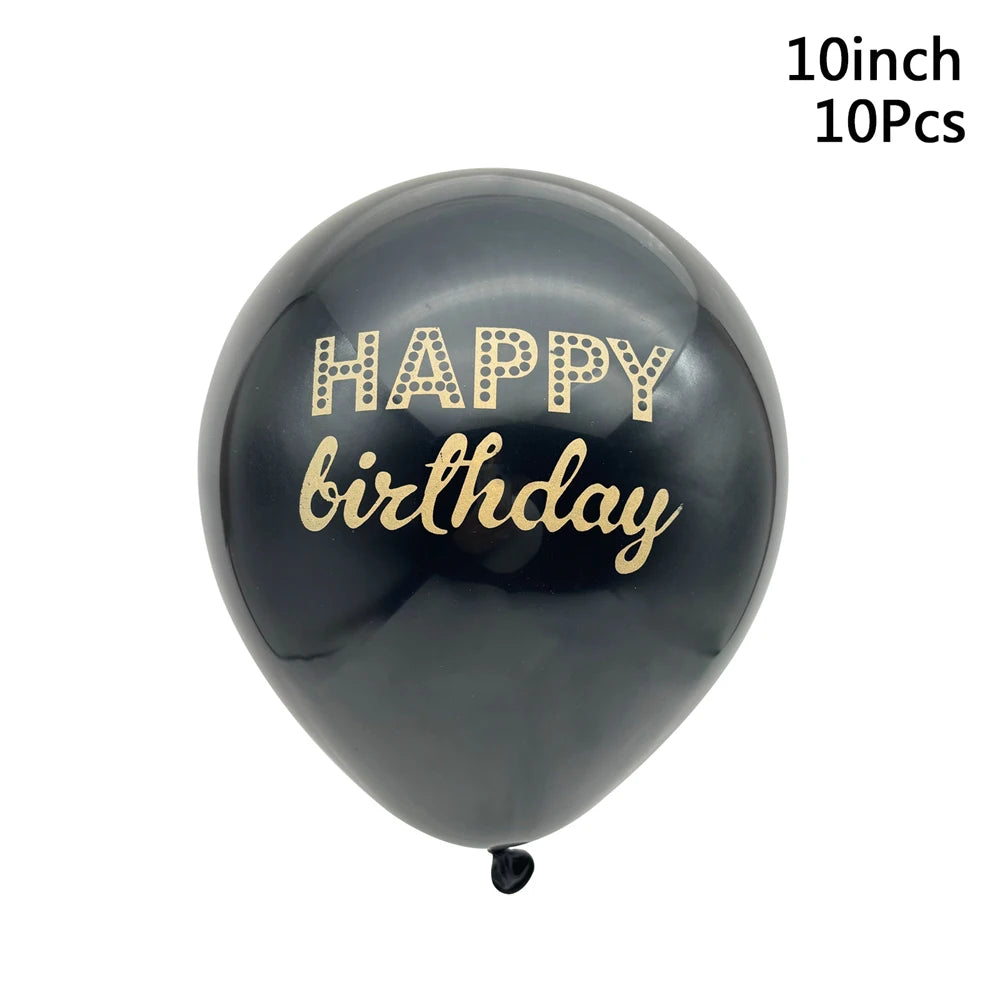 Ballons Latex Happy Birthday avec Confettis - Lot de 10 – vue 2