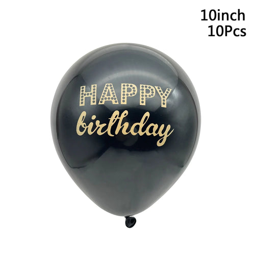 Ballons Latex Happy Birthday avec Confettis - Lot de 10 – vue 2