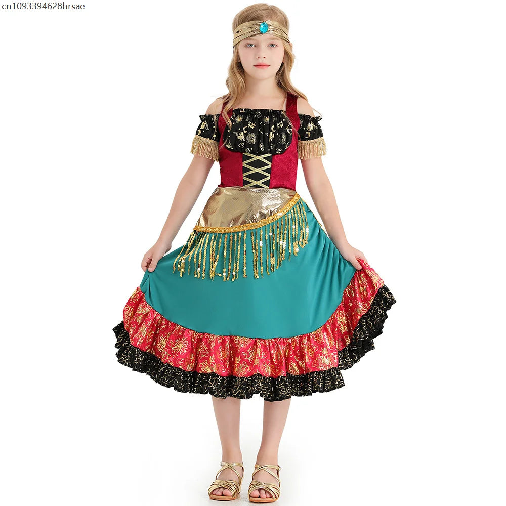 Robe de Flamenco Gitane Femme - Costume de Danse et Spectacle – vue 7