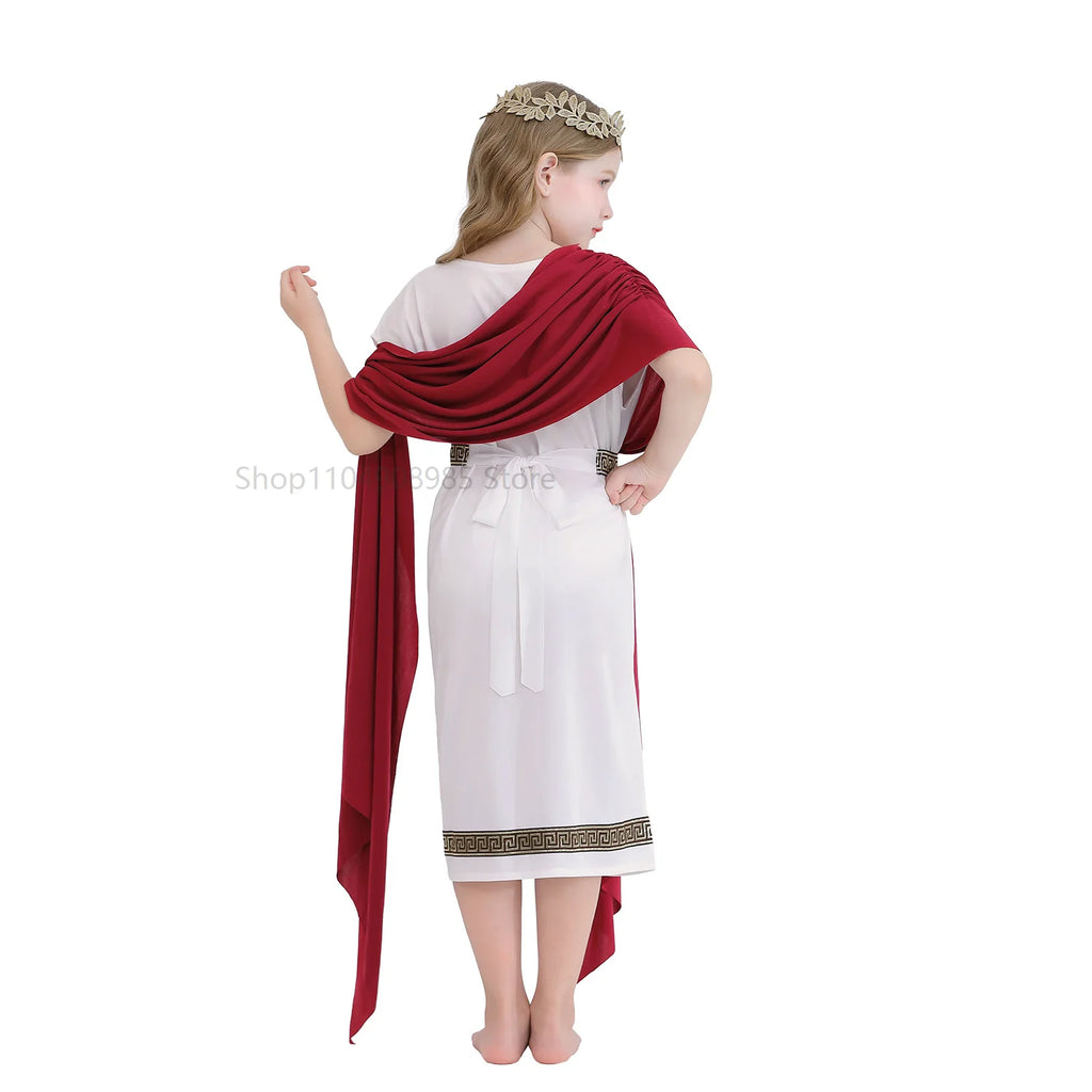 Déguisement Déesse Grecque Fille – Robe Romaine – vue 2