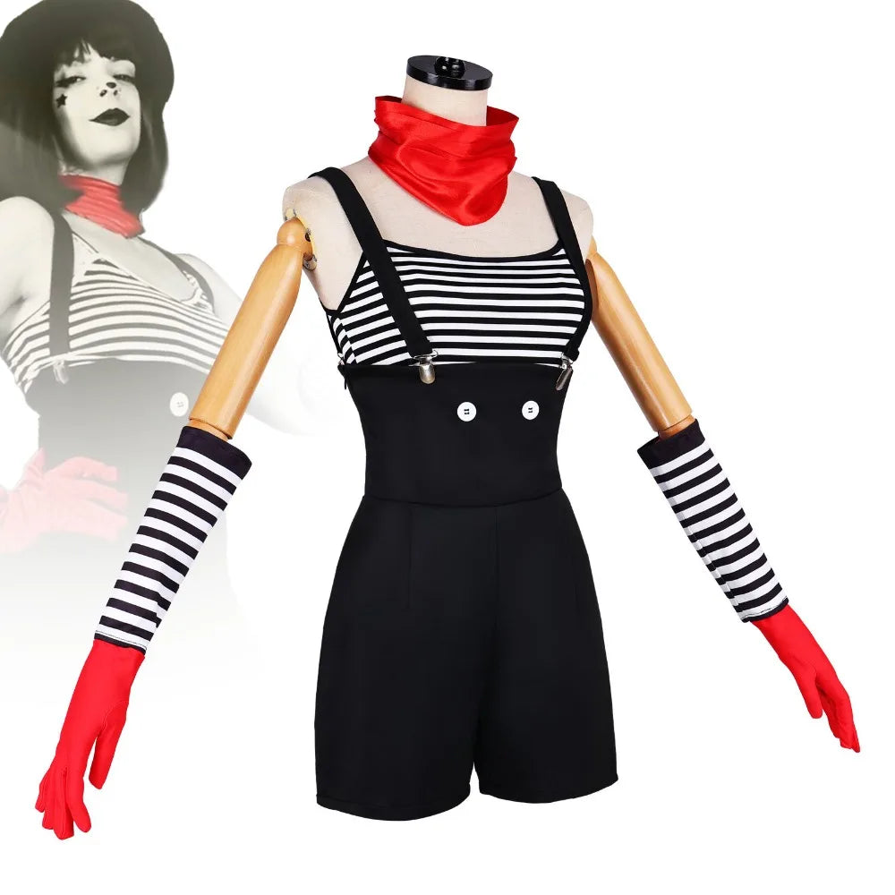 Déguisement Mime Rayé Rétro Femme – vue 2