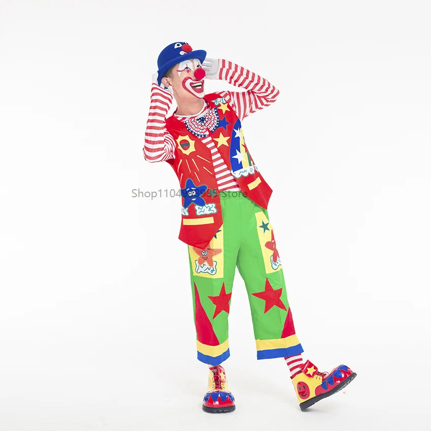 Déguisement Clown Rigolo Adulte – Tenue Colorée de Fête – vue 11