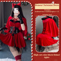 Déguisement Diablesse Femme – Robe en Velours Rouge avec Cape – vue 7