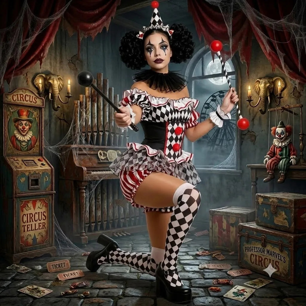 Combinaison Clown Sexy Femme – Dompteuse de Cirque
