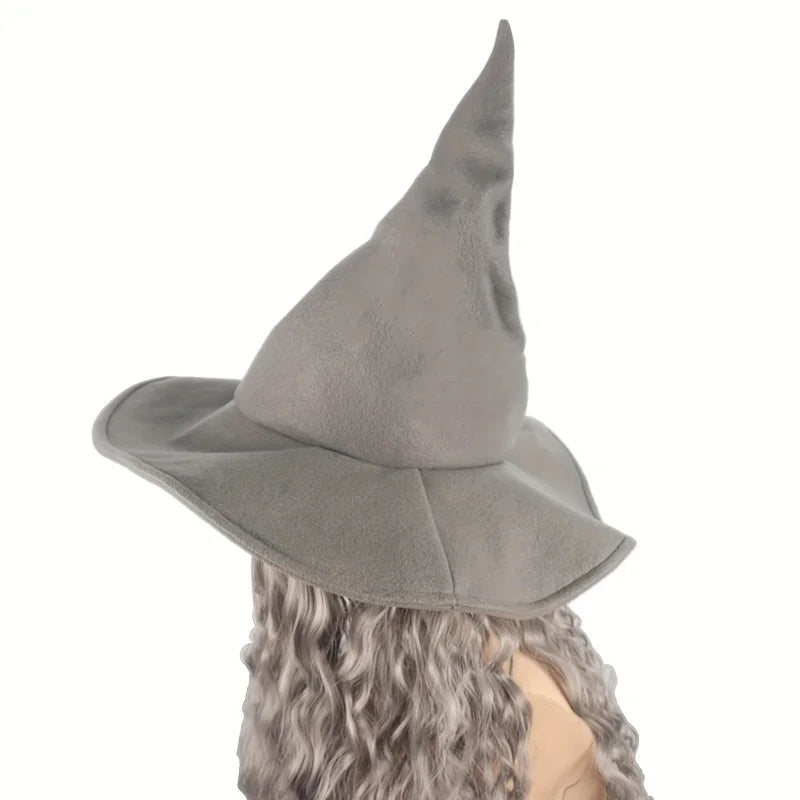 Chapeau de Sorcier avec Cheveux Argentés – Halloween – vue 5