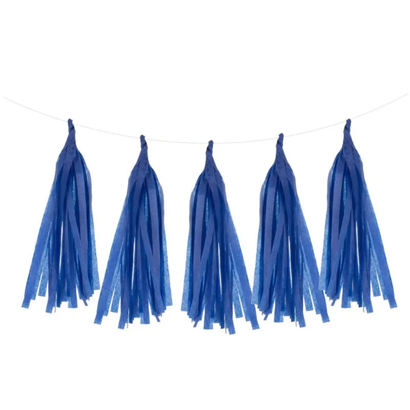 Guirlande Rideau Pompons Papier de Soie Décoration Fête – vue 16