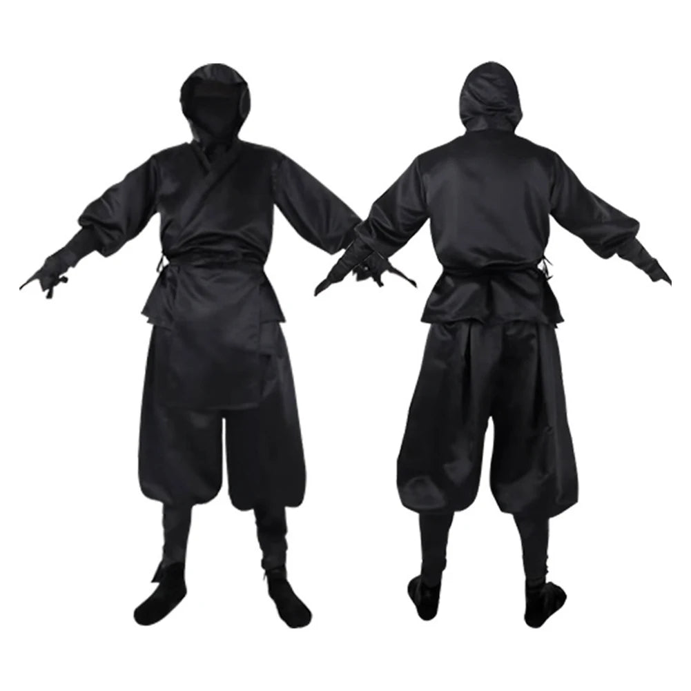 Déguisement Ninja Kimono à Capuche Noir Adulte – vue 5