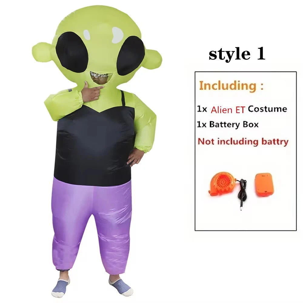 Déguisement Alien Gonflable Vert – vue 10