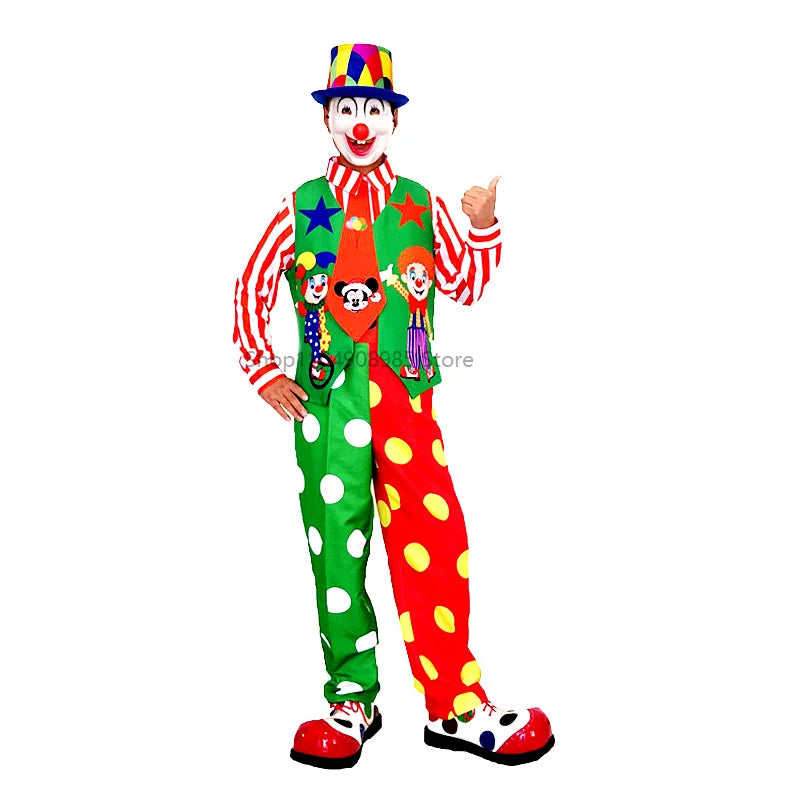 Déguisement Clown Rigolo Adulte – Tenue Colorée de Fête – vue 21