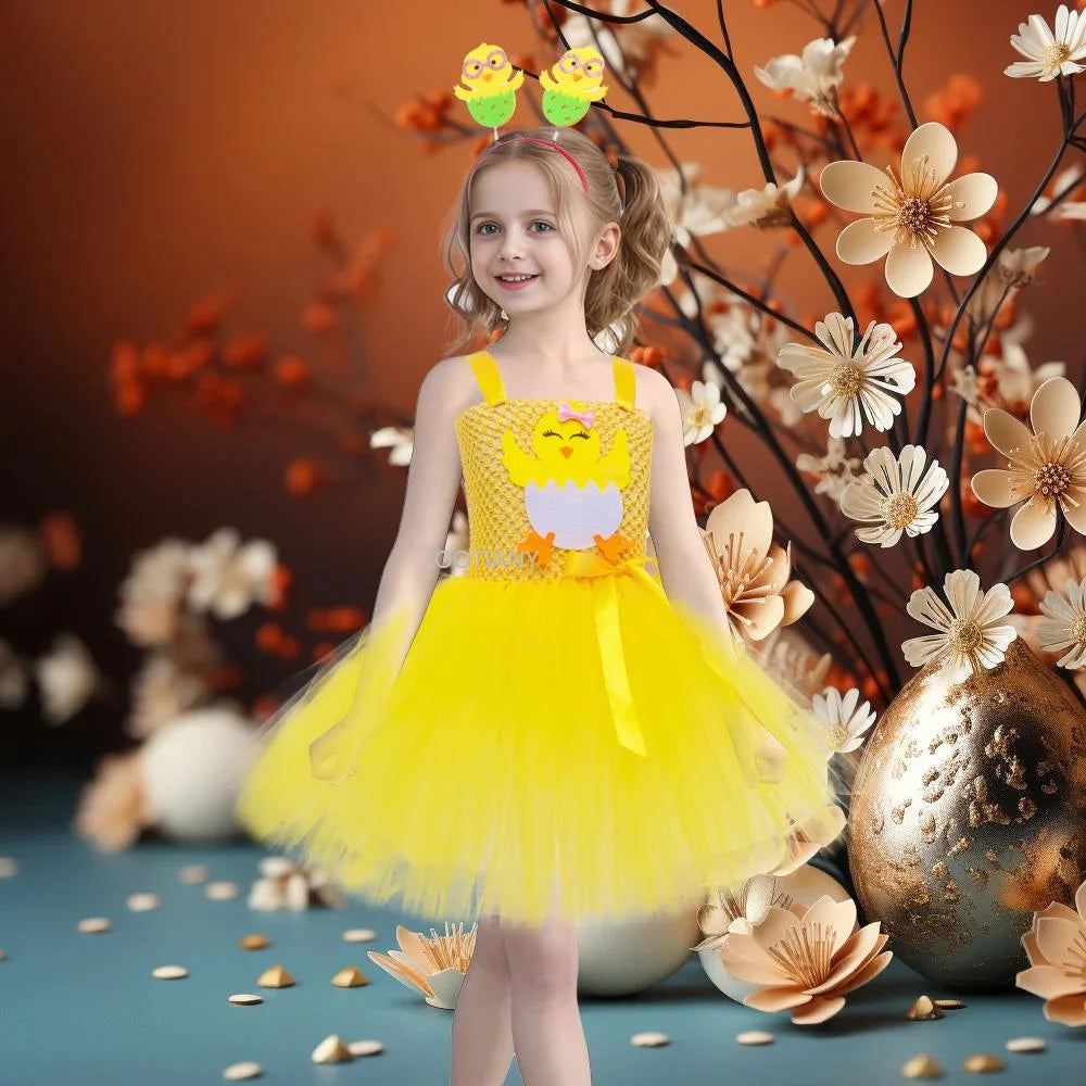 Robe Tutu Poussin Jaune Fille – vue 2