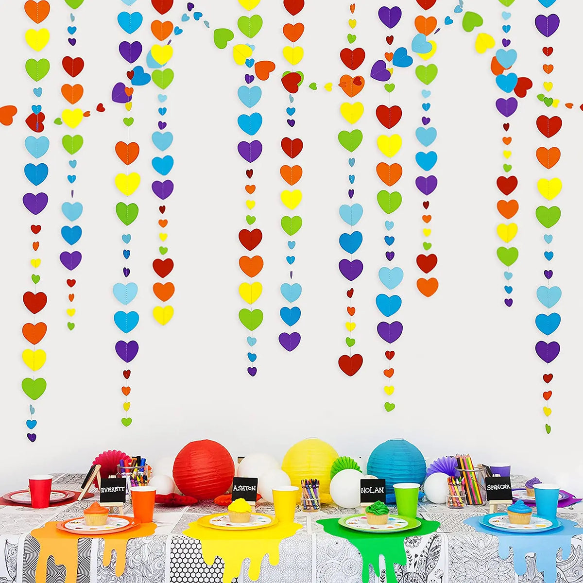Éventails en Papier Colorés Fiesta Mexicaine - Lot de 12 – vue 12