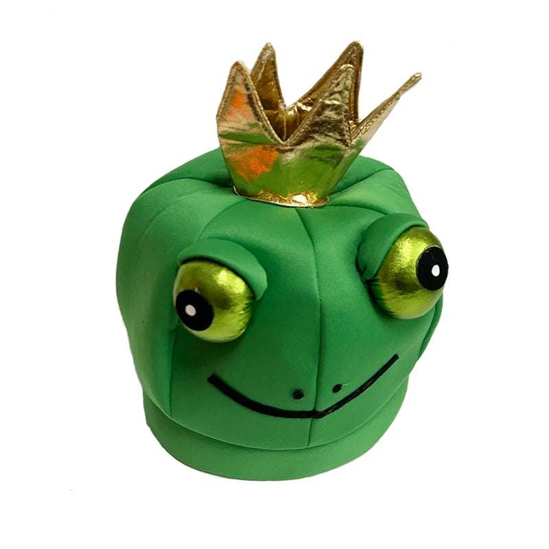 Chapeau Grenouille Prince avec Couronne