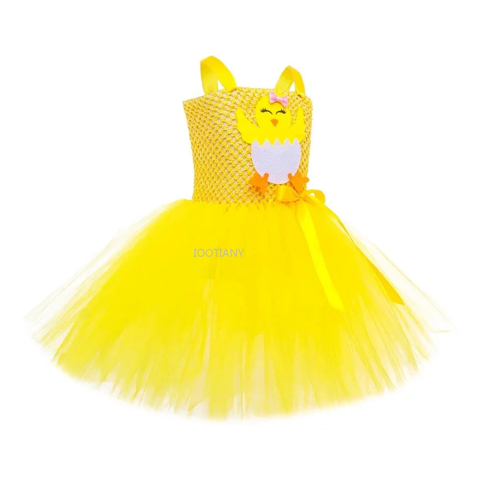 Robe Tutu Poussin Jaune Fille – vue 5