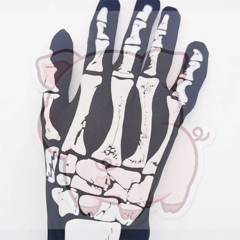 Gants Squelette Noirs – Accessoire Halloween – vue 5