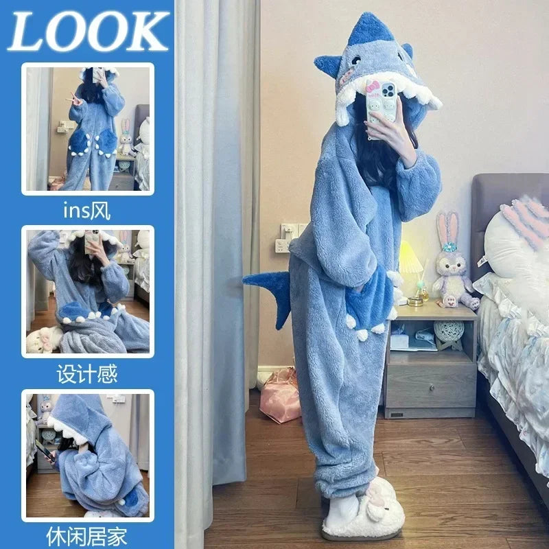 Combinaison Kigurumi Requin Femme - Pyjama à Capuche – vue 2