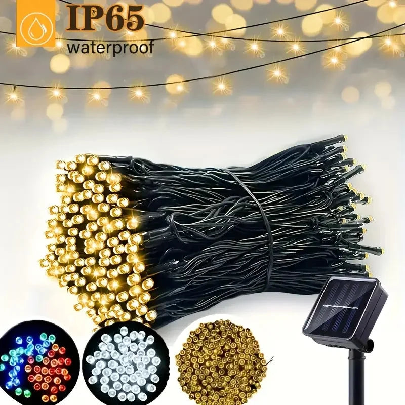 Guirlande lumineuse LED solaire extérieur Noël - Panoplia