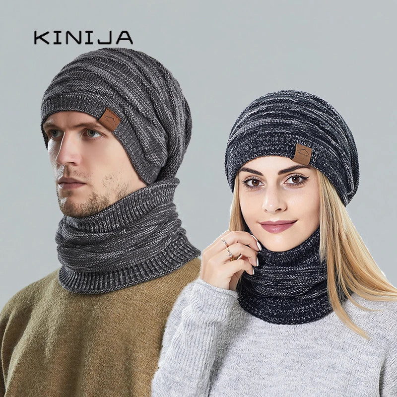 Ensemble Bonnet et Écharpe Tricoté - Hiver Chaud – vue 2