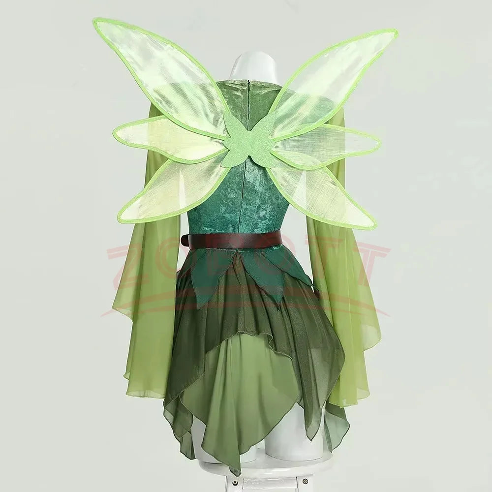 Déguisement Elfe Vert avec Ailes et Ceinture – vue 4