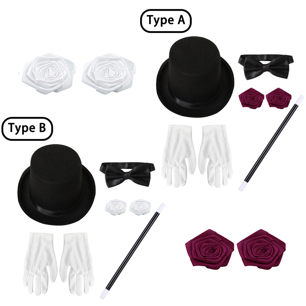 Chapeau Melon et Canne de Magicien – vue 2
