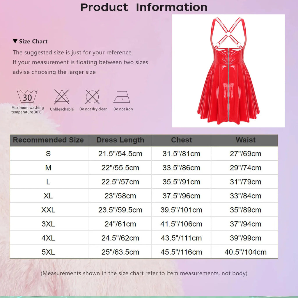 Robe Moulante Effet Cuir Mouillé Gothique Sexy – vue 6