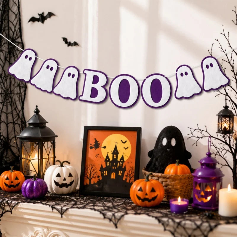 Guirlande Bannière en Feutrine Halloween - Fanions Décoratifs – vue 20