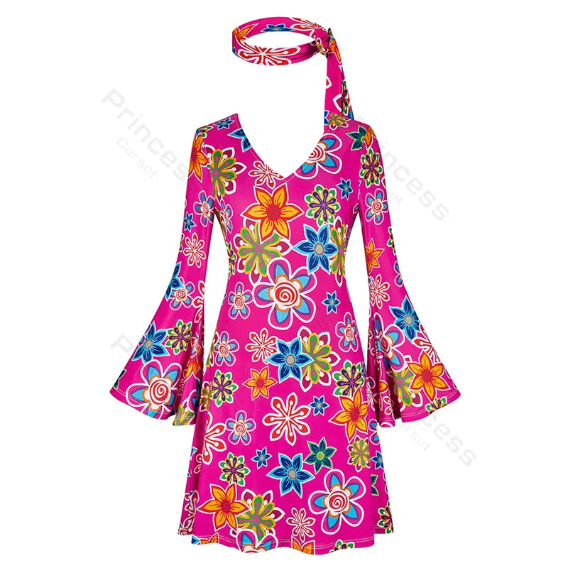 Robe Disco Années 70 Sexy avec Bandeau – vue 8
