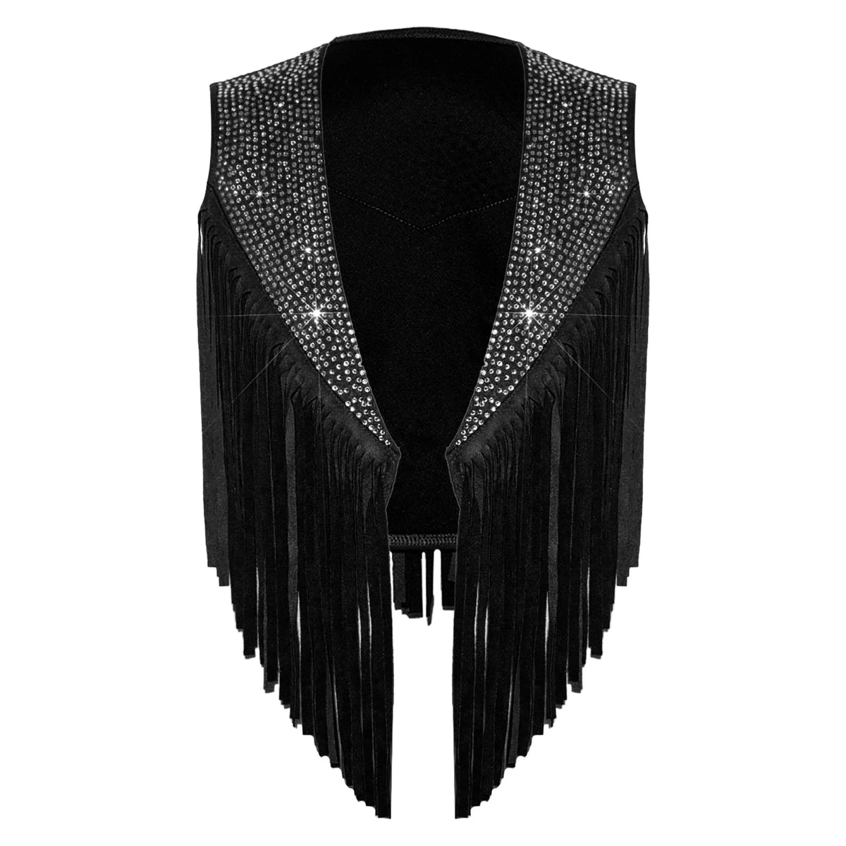 Gilet Cowgirl Fille à Franges et Strass – vue 8