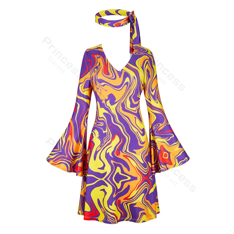 Robe Disco Années 70 Sexy avec Bandeau – vue 27