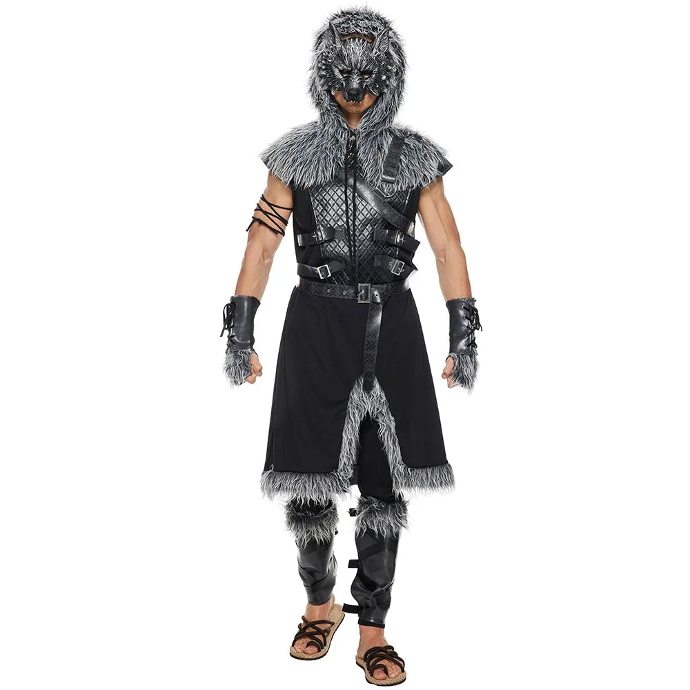 Déguisement Guerrier Loup Viking Homme – vue 6