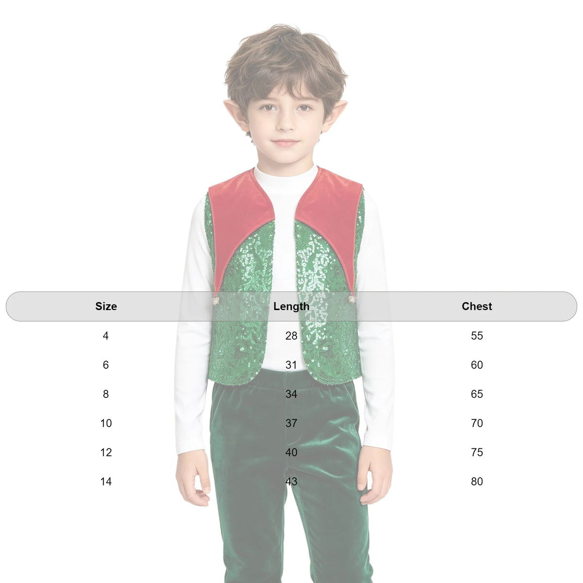 Gilet de Lutin à Sequins Enfant – vue 6