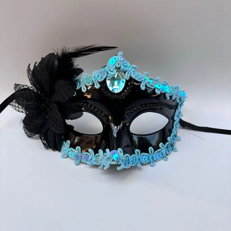 Masque Vénitien Fleuri Femme - Bal Masqué et Carnaval – vue 3