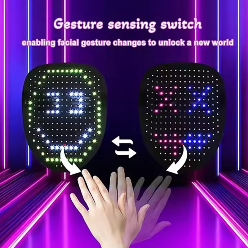 Masque LED Lumineux à Visages Animés – vue 4