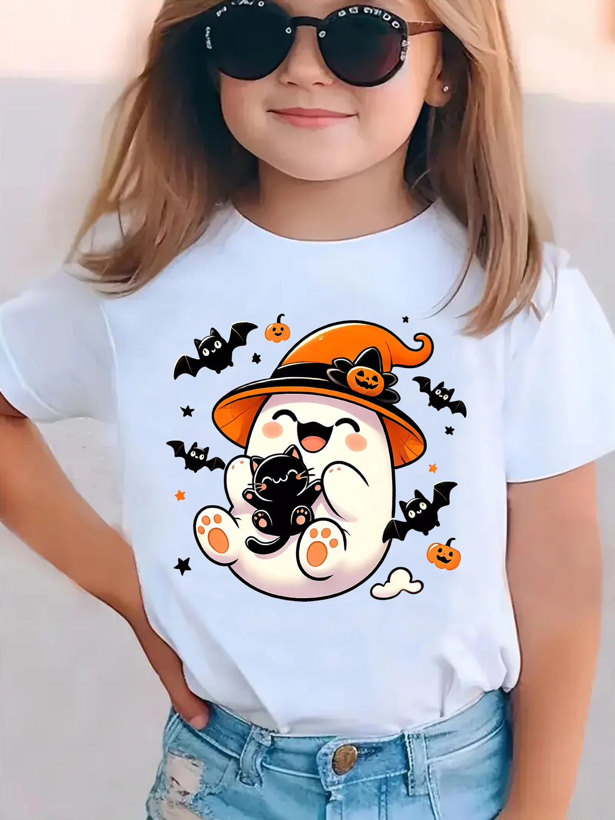 T-Shirts Famille Assortis Citrouille Halloween – vue 8