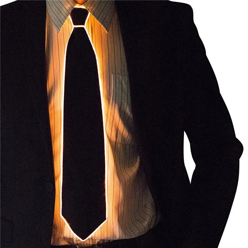 Cravate Lumineuse LED Néon – Accessoire de Fête Homme – vue 4