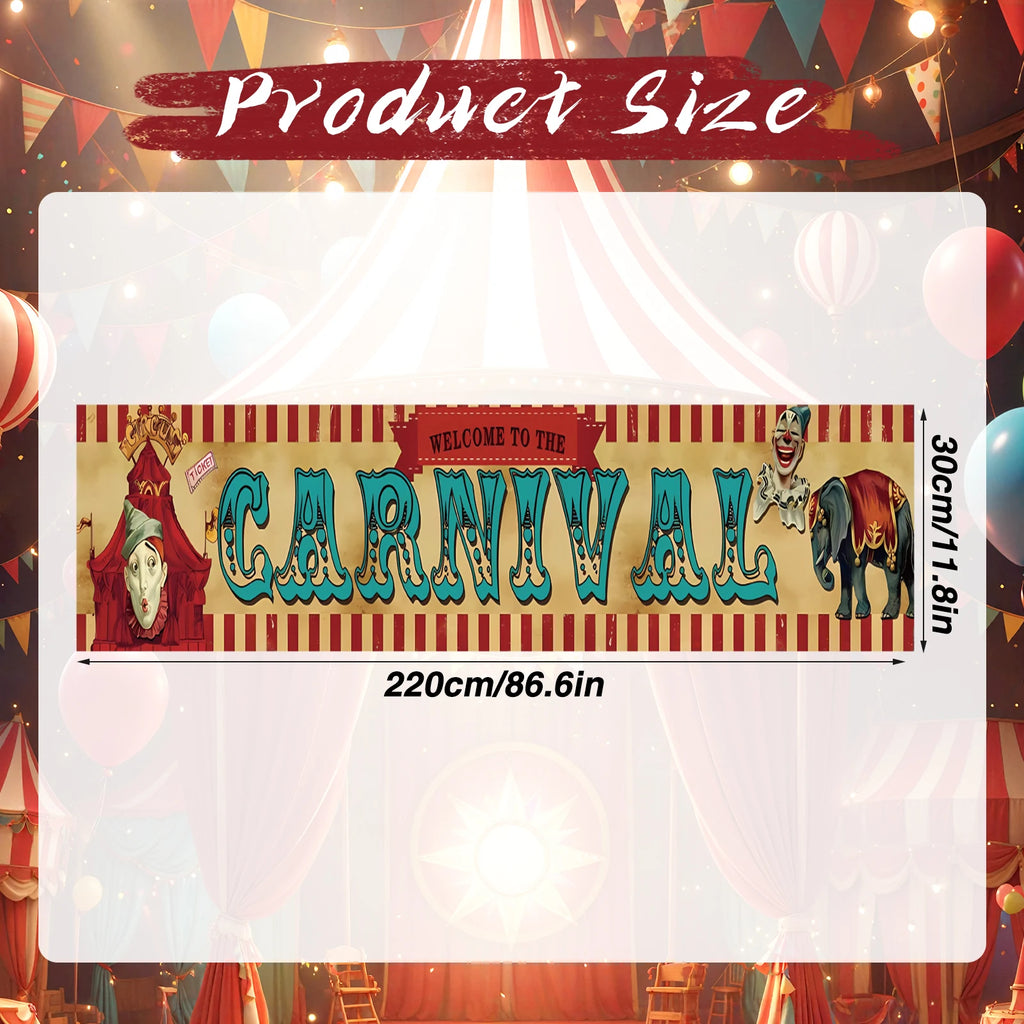 Banderole « Bienvenue au Cirque » pour Carnaval – vue 3