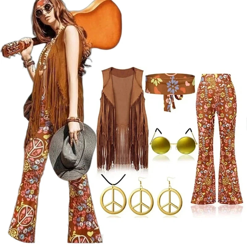 Gilet Hippie à Franges Femme – Années 60-70