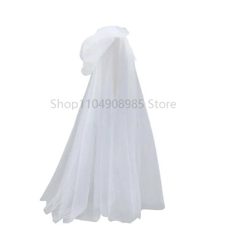 Cape de Sorcière Elfe en Tulle à Capuche – vue 4