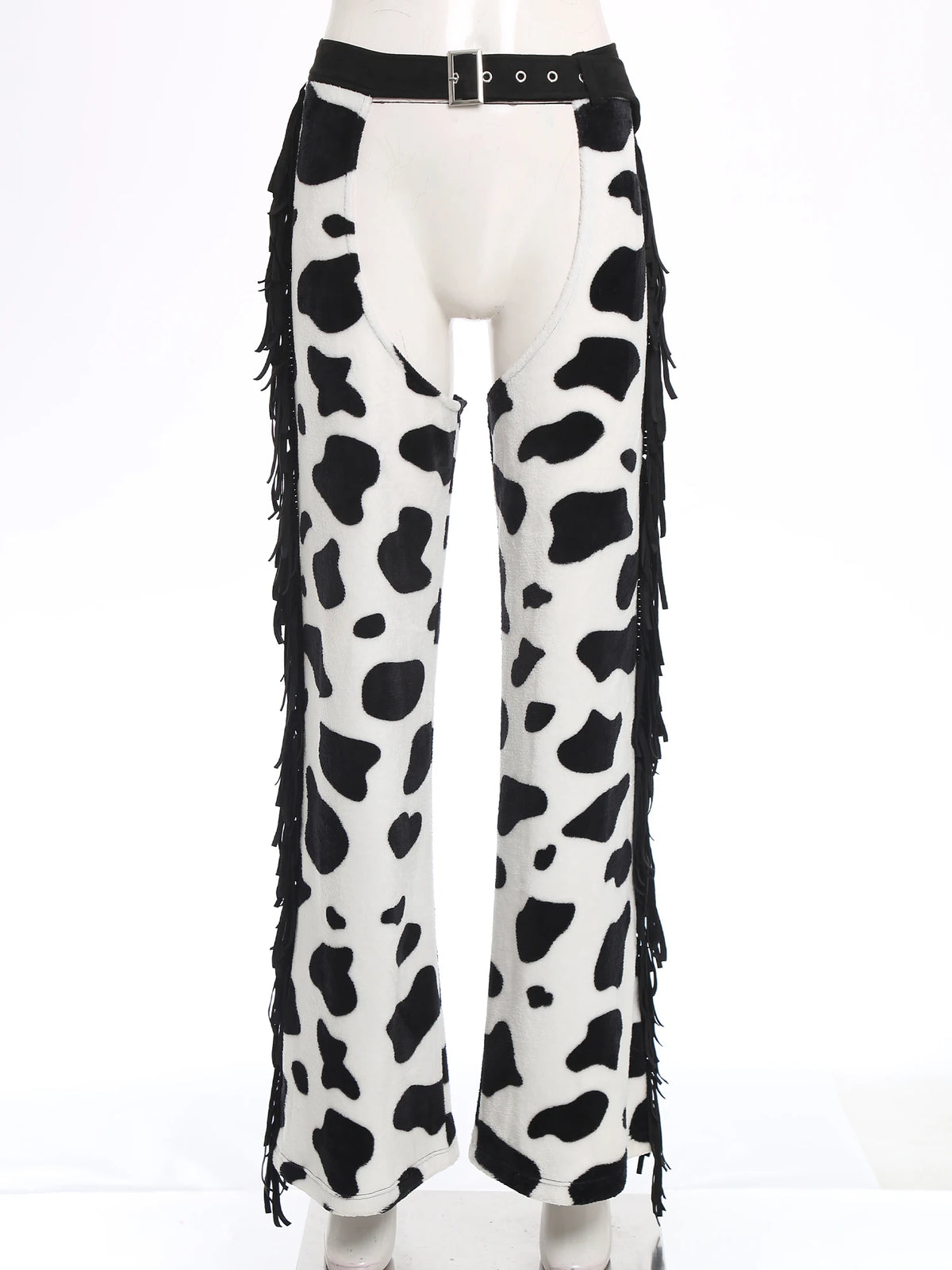 Pantalon Cow-Girl Imprimé Vache à Franges – vue 5