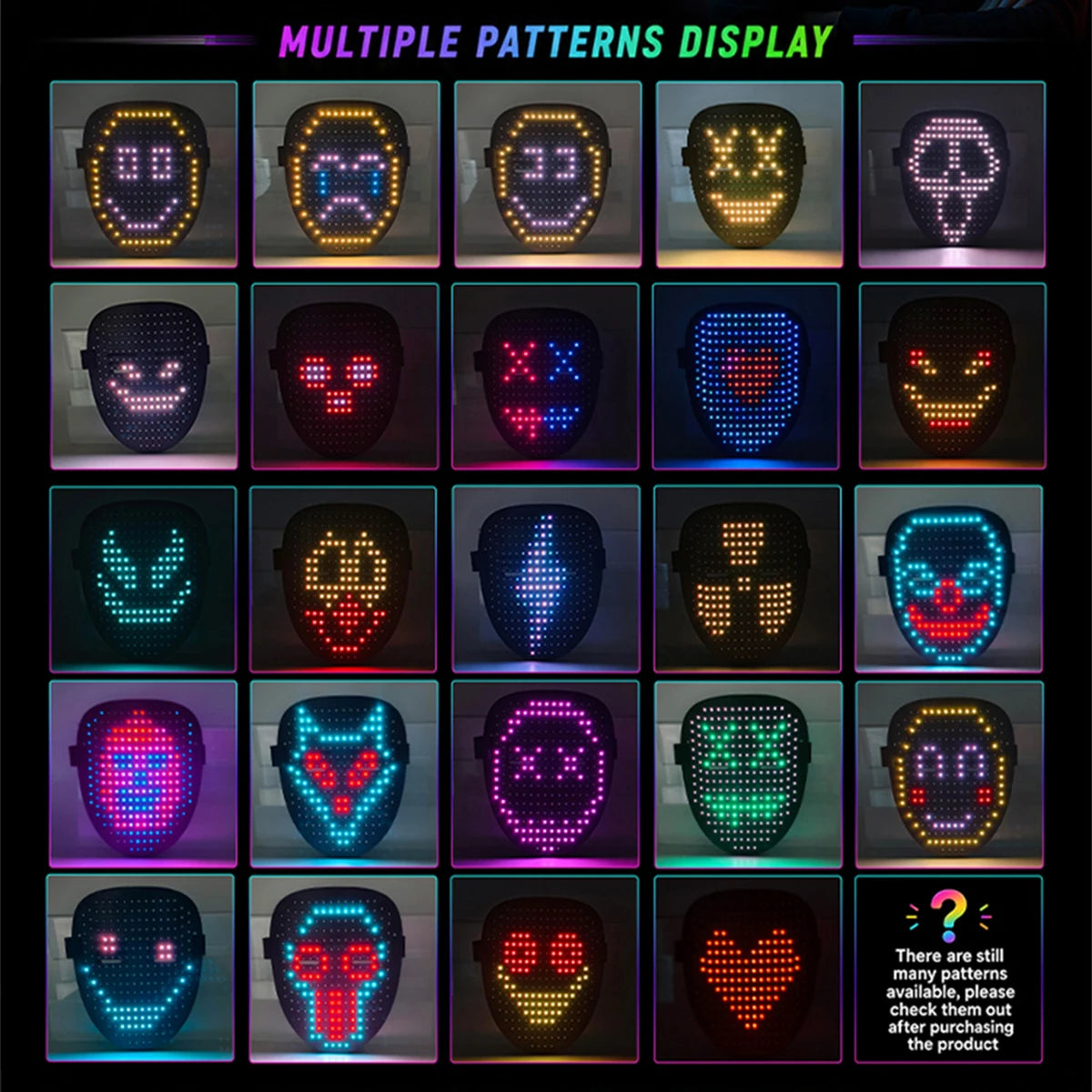 Masque LED à Visages Changeants – Détection de Gestes – vue 6