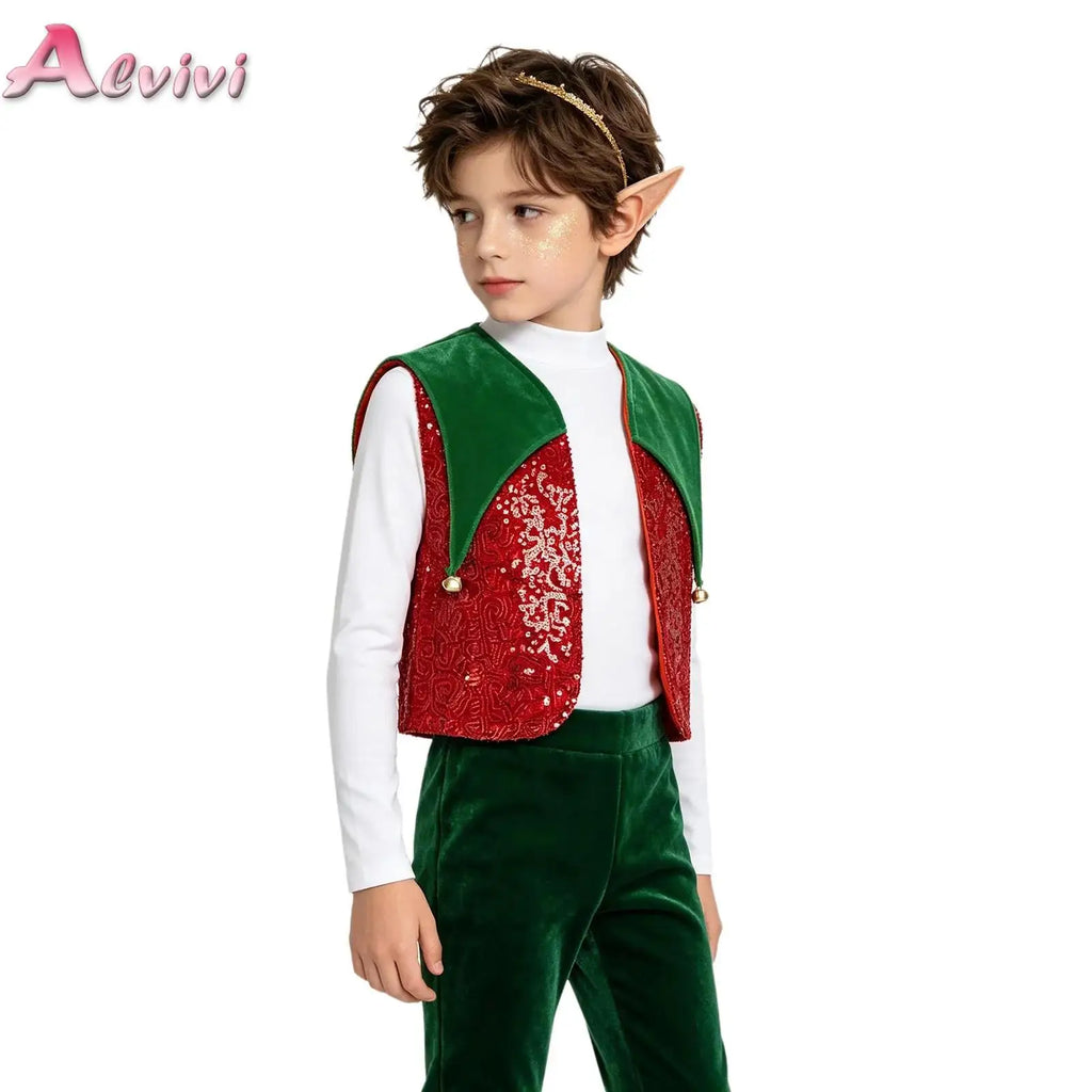 Gilet de Lutin à Sequins Enfant