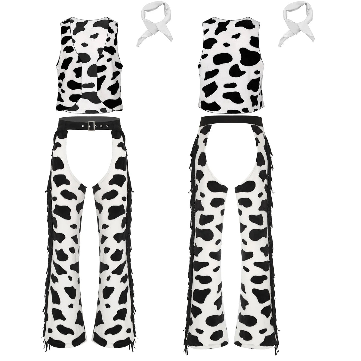Pantalon Cow-Girl Imprimé Vache à Franges – vue 8
