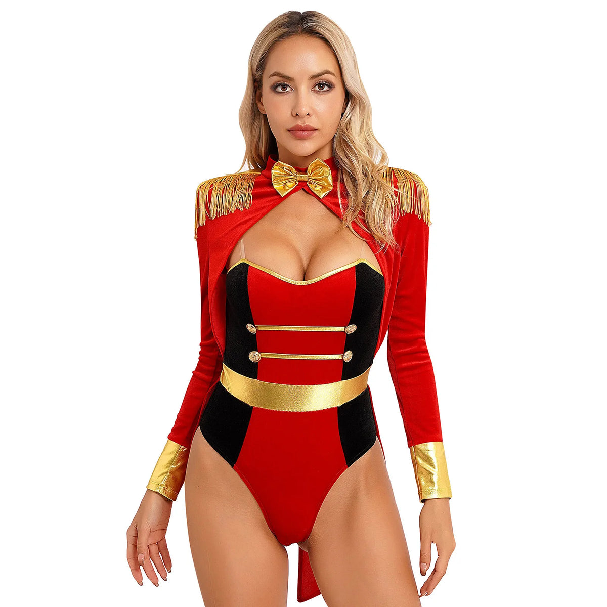 Body Monsieur Loyal Femme Effet Vinyle – Tenue de Scène Sexy – vue 10