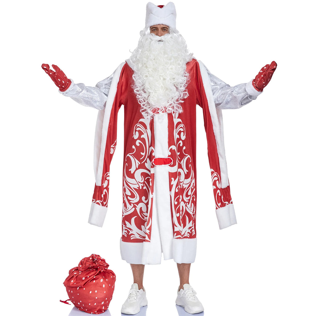 Costume de Père Noël Rouge ou Bleu – Ensemble Complet – vue 4