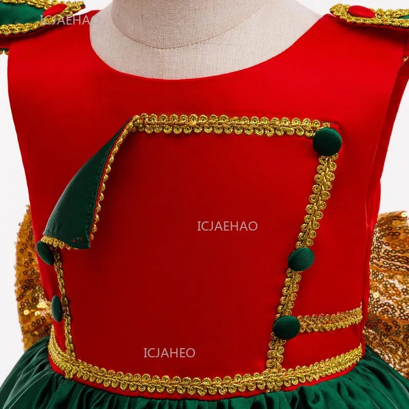 Robe de Fête de Noël Fille – Tenue de Lutin – vue 4