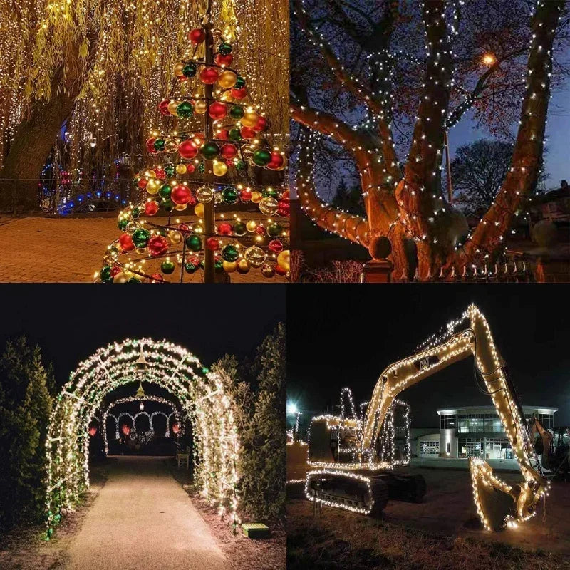 Guirlande lumineuse LED solaire extérieur Noël – vue 6