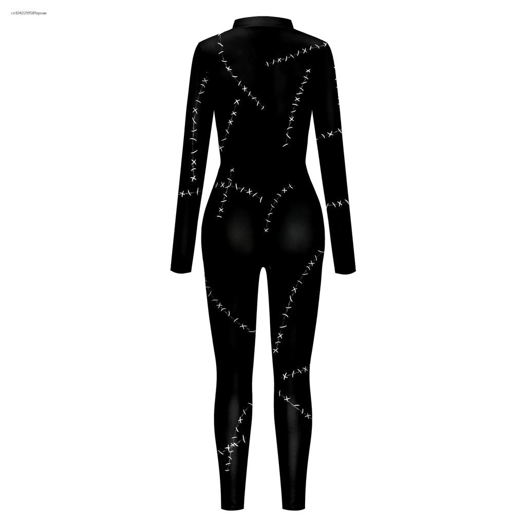Combinaison Chat Gothique Steampunk Sexy – vue 4